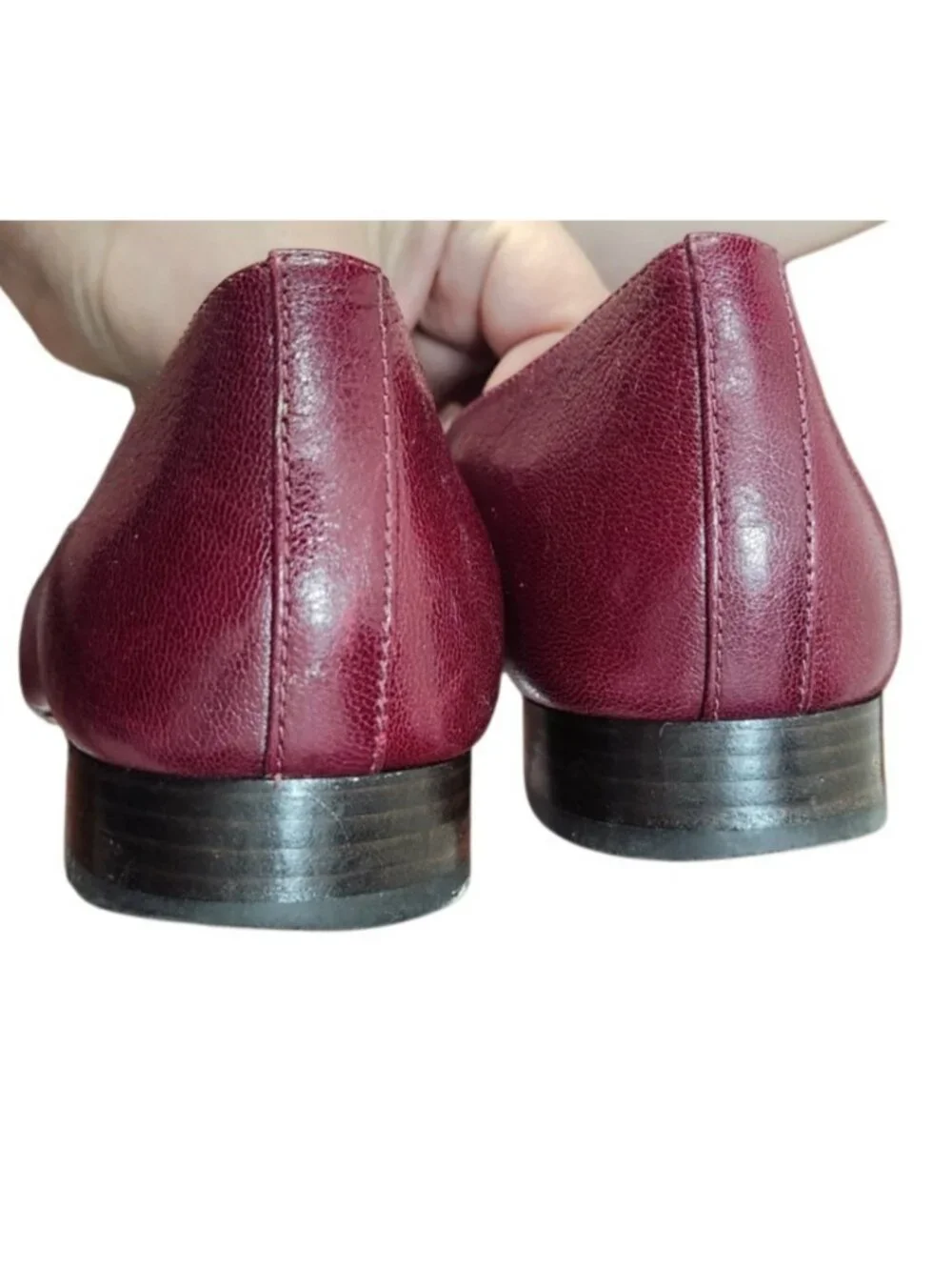 Tory Burch Burgundy Leather Pointed Toe Loafers Flats Women’s Size 9M